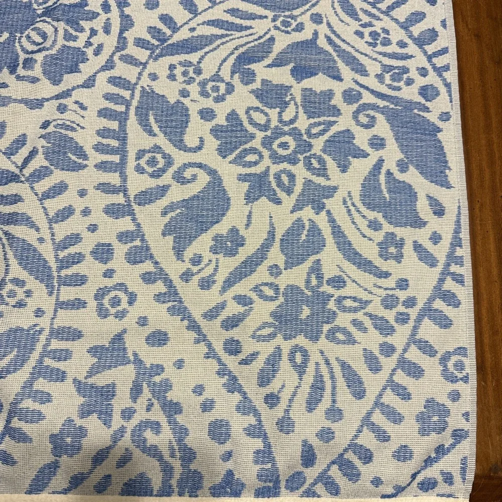 Opalhouse Blue White Paisley Hand Towel 27x49 Textured Cotton Blend Turkey